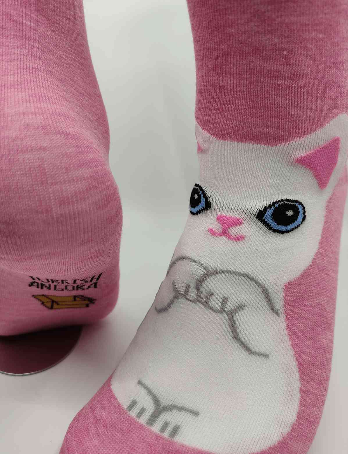 ShenMo Grosses Chaussettes Pattes de Chat Femme Mignonnes Chaussettes  Epaisses Chaude Hiver Coton Chaussettes Chat 